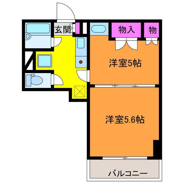プレステージ新潟(2K/5階)の間取り写真