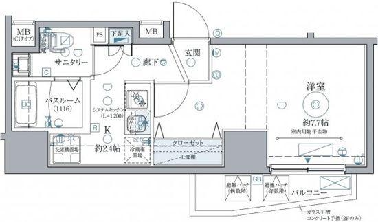 クレヴィスタ西巣鴨(1K/4階)の間取り写真