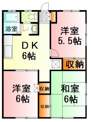 山口ハイツ5(3DK/2階)の間取り写真