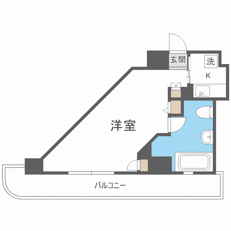 AMSTOWER南6条(1K/12階)の間取り写真
