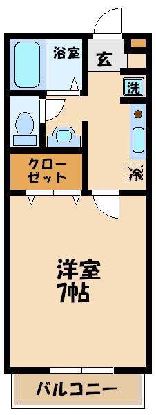 パークサイドヴィレッジ(1K/1階)の間取り写真
