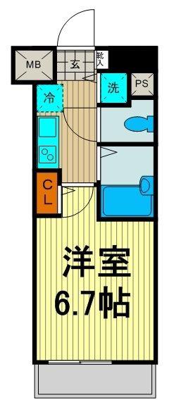 ガラ・ステージ日本橋茅場町(1K/5階)の間取り写真