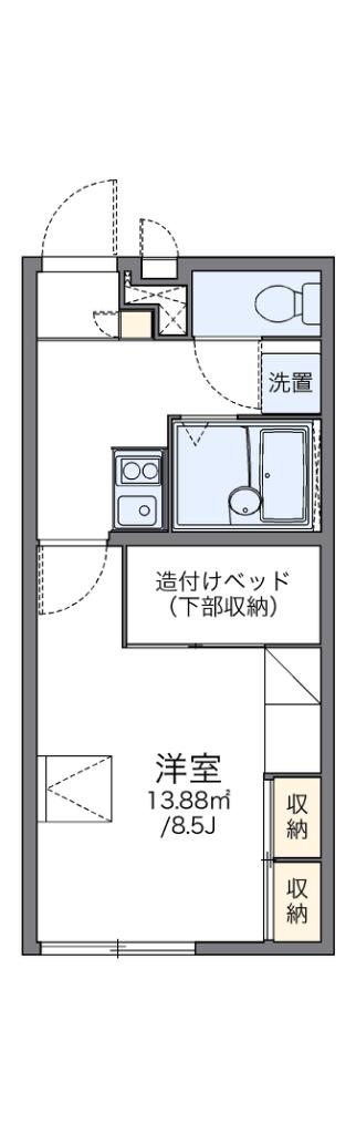 レオパレスK(1K/1階)の間取り写真