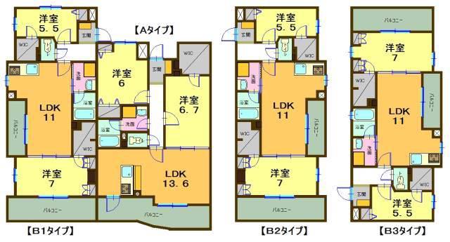 リバーパーク桜堤(2LDK/1階)の間取り写真