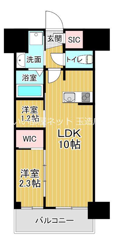 セレニテ本町東リアン(1LDK/5階)の間取り写真