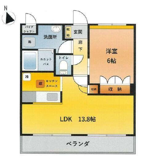 ウィンド シティーII(1LDK/2階)の間取り写真