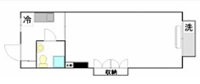 大武ドエル(ワンルーム/4階)の間取り写真