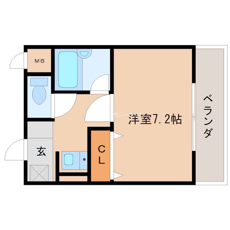 ハイツフルブルームⅡ(1K/1階)の間取り写真