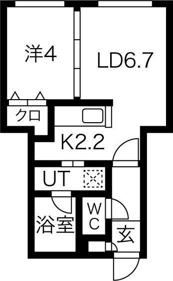 ZEPPELIN(1LDK/4階)の間取り写真