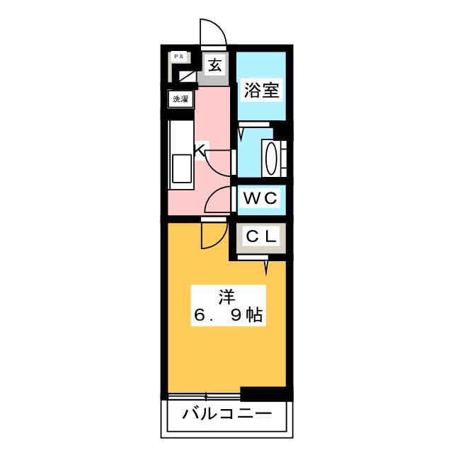 LALUCE(1K/1階)の間取り写真