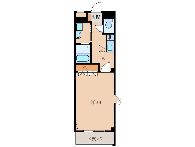 こっとんはうす(1K/1階)の間取り写真