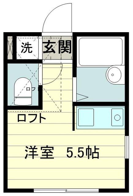 マルケサス立川(ワンルーム/1階)の間取り写真