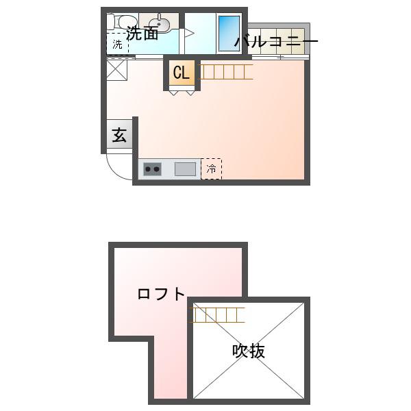 ANGE 神戸(ワンルーム/2階)の間取り写真