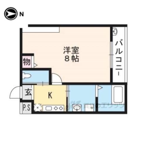 GLADVIS KURAMAGUCHI(1K/3階)の間取り写真