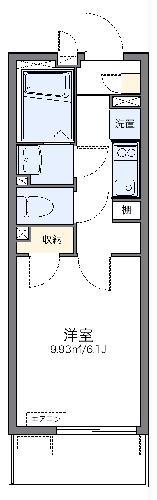 レオネクストジオイド(1K/1階)の間取り写真
