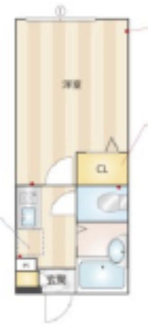CASAR千住大橋(1K/2階)の間取り写真