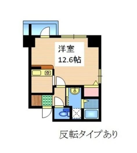 ミルフィーユ(1K/4階)の間取り写真