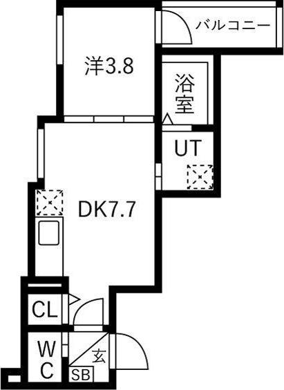 F ASECIA BESEELT(1DK/2階)の間取り写真