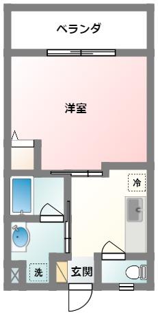 ノア安里(1DK/3階)の間取り写真