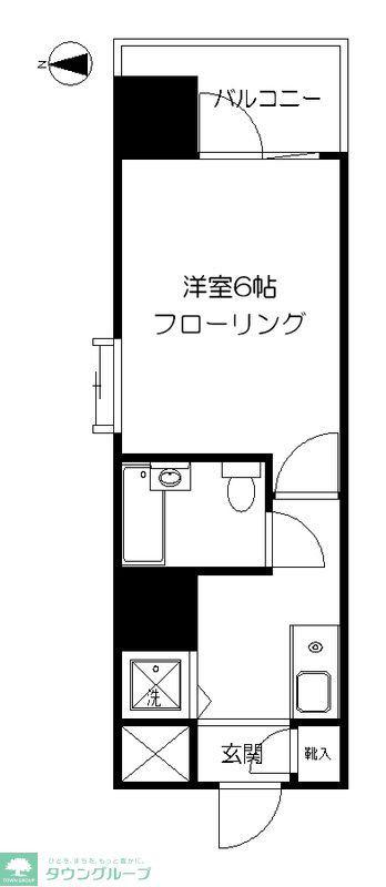 ライオンズプラザ所沢(1K/3階)の間取り写真