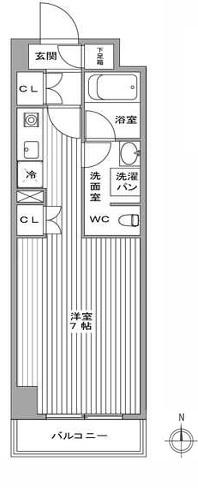 SAKATO1(ワンルーム/2階)の間取り写真
