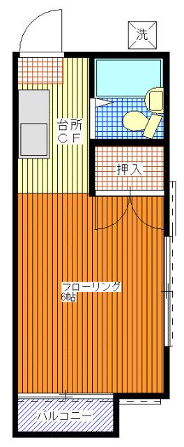 エスポワール(ワンルーム/1階)の間取り写真