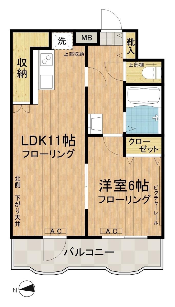 フォンテーヌ落合(1LDK/3階)の間取り写真