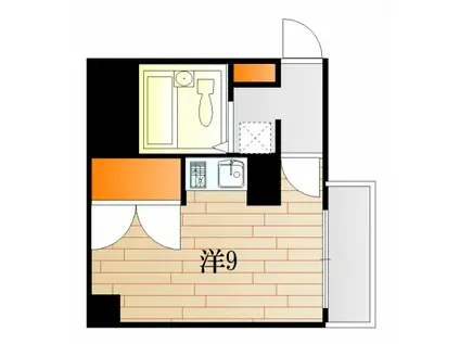 ツインパレス(1K/3階)の間取り写真