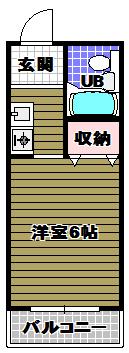 プチメゾン滝谷(1K/3階)の間取り写真