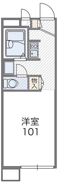 レオパレスシェルクール(1K/2階)の間取り写真