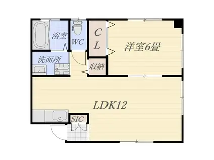 チューリップハイツ(1LDK/1階)の間取り写真