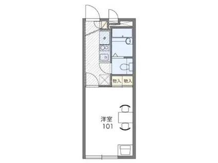 レオパレスフォレストフラワー(1K/2階)の間取り写真