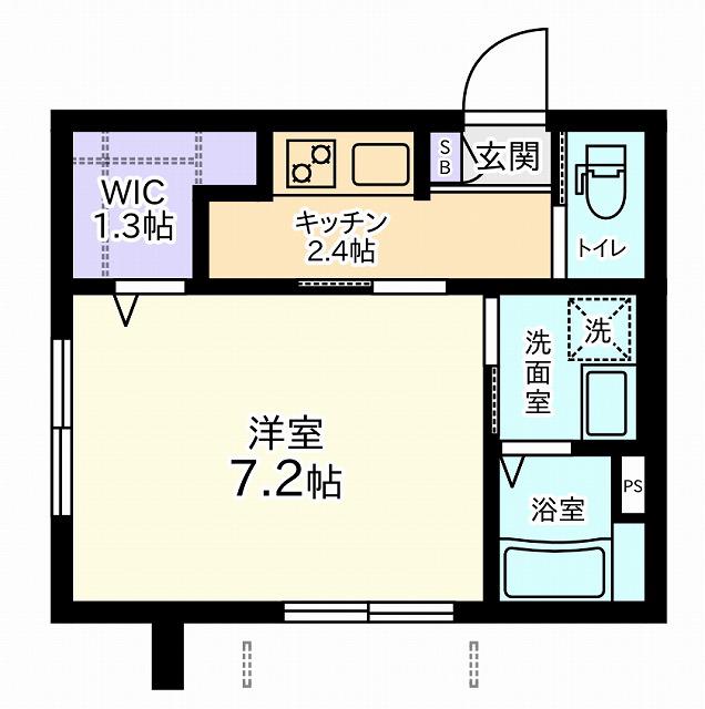 モンテベルデ(1K/1階)の間取り写真