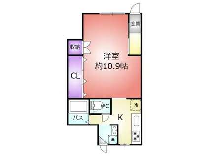 KASA KAMISAWA(1K/1階)の間取り写真