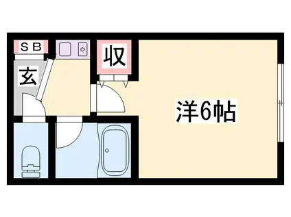 ゆめ こーぽ(1K/1階)の間取り写真
