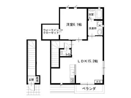 サンビレッジ室本8号地(1LDK/2階)の間取り写真