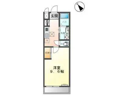 土浦市真鍋 (1K/2階)の間取り写真