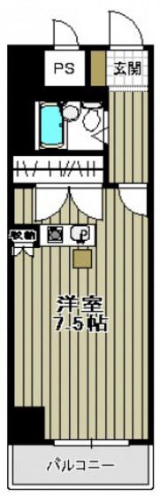 ヴェルソーヤスダ(ワンルーム/7階)の間取り写真
