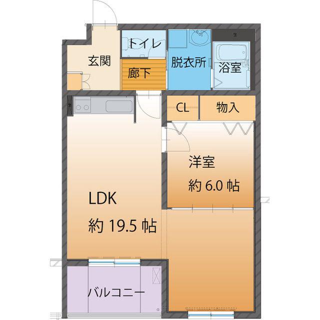 ベーシックマンションII(1LDK/1階)の間取り写真