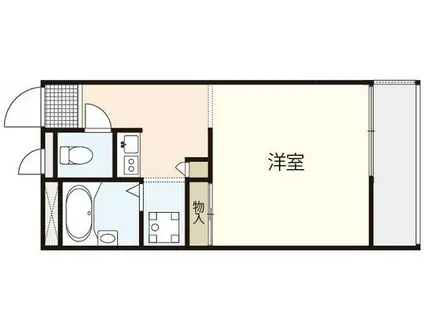 レオパレスFRIENDSI(1K/3階)の間取り写真