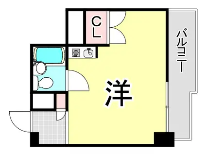 キューブ甲子園口(ワンルーム/5階)の間取り写真