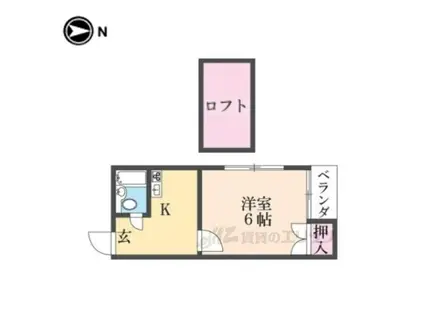 みすずコーポ2(1K/3階)の間取り写真