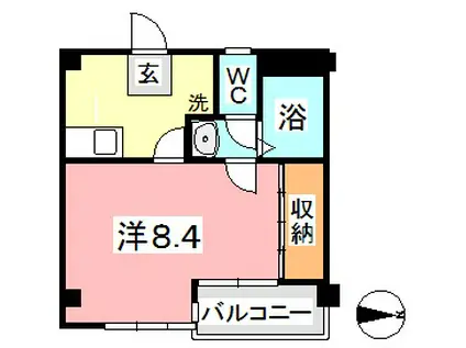 TAKEYARIハイツ(1K/1階)の間取り写真