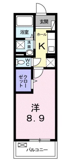 リヴェール(1K/3階)の間取り写真
