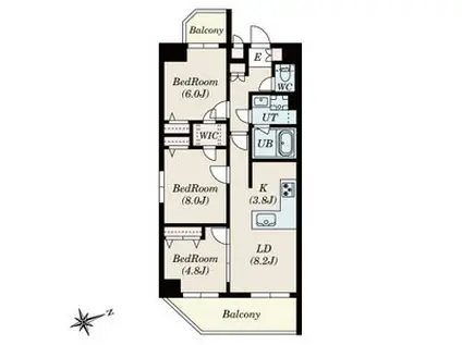 S-RESIDENCE神沢AFFORD12月契約限定実施中(3LDK/5階)の間取り写真