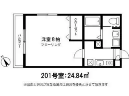サニーコート成増(1K/2階)の間取り写真