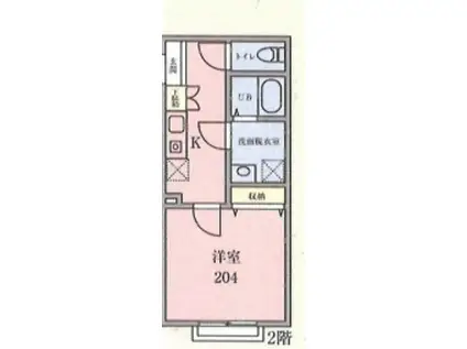 ハイツストーリア(1K/2階)の間取り写真