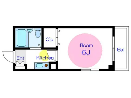メゾンツカモト(1K/3階)の間取り写真