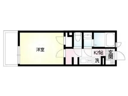 JHK浦和仲町(1K/3階)の間取り写真
