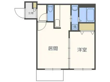 RJ ASABU(1LDK/2階)の間取り写真